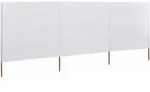 3-teiliges Windschutzgewebe 400 X 120 Cm Wei&szlig; Vidaxl