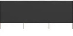 3-teiliges Windschutzgewebe 400 X 160 Cm Anthrazit - Vidaxl