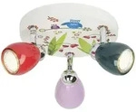 Lampe Birds Led Spotrondell 3flg Bunt 3x Led-par51, Gu10, 3w Led-reflektorlampen