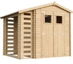 Gartenhaus Holz Mit Brennholzschuppen M386 - Ger&auml;teschuppen Holz...