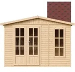 Gartenhaus Holz 6 M2 - H232 X 332 X 222 Cm - Gro&szlig;e Multifunktionale...