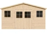 Holz Gartenschuppen - Abstellkammer Mit Fenstern - H246 X 418 X 320 Cm/ 12 M&sup2;
