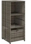 Gartenschrank Grau 50x55x115 Cm Poly Rattan - Vidaxl