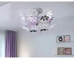 Verspielte Deckenleuchte Flower Im Floralen Design, Chrom Multicolor &Oslash; 38cm