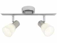 Lampe Janna led Spotrohr 2flg eisen/chrom/weiß 2x LED-Z45, E14, 4W LED-Tropfenlampen