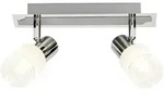 Lampe Lea Led Spotbalken 2flg Eisen/chrom/wei&szlig; 2x Led-d45, E14, 4w Led-tropfenlampe