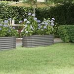 Vidaxl Hochbeet Pulverbeschichteter Stahl 114x40x36 Cm Grau