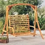 Vidaxl - Schaukelbank Bugholz Massiv Mit Teak-finish 126x63x92 Cm