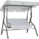Hollywoodschaukel 2-sitzer Mit Dach Polster Outdoor Balkon Terrasse Garten Schaukel