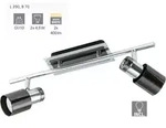 Eglo - 2er Spot Davida 1 Nickel-nero 39 X 7 Cm Gu10, Warmwei&szlig; Deckenlampen &