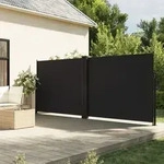 Seitenmarkise Ausziehbar Schwarz 180x600 Cm - Vidaxl