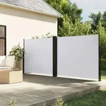 Seitenmarkise Ausziehbar Wei&szlig; 160x1200 Cm Vidaxl