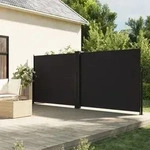 Seitenmarkise Ausziehbar Schwarz 160x600 Cm - Vidaxl