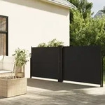 Seitenmarkise Ausziehbar Schwarz 140x600 Cm - Vidaxl