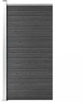 Zaunelement Wpc 95x186 Cm Schwarz - Vidaxl