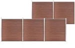 Gartenzaun Wpc 872x186 Cm Braun Vidaxl