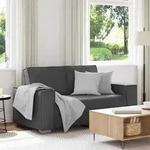 Loveseat Sofa 160 Cm Mit Kissen Grau Kunstleder Vidaxl