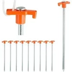 Relaxdays Felsbodenhering 10er Set, Erdanker F&uuml;r Harte B&ouml;den, 25 Cm, Bodenanker,