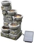 Teamson Home 5-stufiger Led-solarbrunnen, Steinoptik, 68,6 Cm, F&uuml;r Au&szlig;enbereich