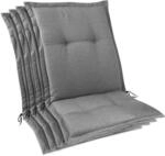 4er Set Niederlehner Auflage Highlux Nl 105x50x7 Cm Hellgrau - Beautissu