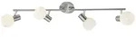 Lampe Tiara Spotrohr 4flg Eisen/wei&szlig; 4x D45, E14, 40w, Geeignet F&uuml;r Tropfenlampen