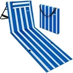 Strandmatte Mit R&uuml;ckenlehne Gepolstert Sonnenliege Klappbar Uv-best&auml;ndig Tasche