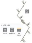 Eglo - 6er Led Spot Buzz Nickel-matt 105 X 6,5 Cm Gu10 Deckenlampen & Kronleuchter
