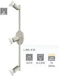 Eglo - 3er Led Spot Buzz Nickel-matt 48,5 X 6,5 Cm Gu10 Deckenlampen & Kronleuchter
