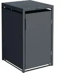 M&uuml;lltonnenbox M&uuml;nchen 68x80x116cm F&uuml;r Tonnen 120 Und 240 Liter, Stahl Anthrazit