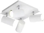 Deckenstrahler Marley Wei&szlig; 4-flammig, Quadrat 24cm