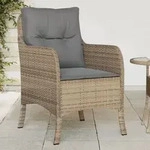 Vidaxl - Gartenst&uuml;hle Mit Kissen 2 Stk. Beigemischung Poly Rattan