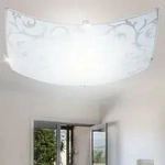 Globo - Glas Decken Leuchte Wohn Ess Zimmer Beleuchtung Blumen Bl&uuml;ten Design Lampe