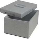 Thermobox Transportbox 9 L Grau Isolierbox K&uuml;hlbox Warmhaltebox Styroporbox