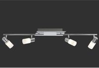 Trio - 4-flammiger Led Deckenstrahler Clapton Mit Glasschirmen, Breite 96cm