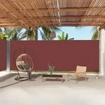 Seitenmarkise Ausziehbar Braun 220x1000 Cm - Vidaxl