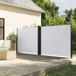 Seitenmarkise Ausziehbar Wei&szlig; 180x600 Cm Vidaxl