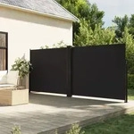 Seitenmarkise Ausziehbar Schwarz 160x1000 Cm - Vidaxl