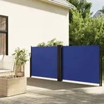 Seitenmarkise Ausziehbar Blau 140x600 Cm Vidaxl