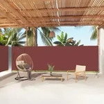 Seitenmarkise Ausziehbar Braun 180x1000 Cm - Vidaxl