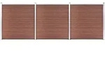 Vidaxl - Gartenzaun Wpc 526x186 Cm Braun