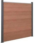 Vidaxl Zaunelement-set Braun 180x186 Cm Wpc