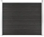 Zaunelement Wpc 180x146 Cm Grau - Vidaxl