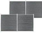 Gartenzaun Wpc 699x186 Cm Grau Vidaxl