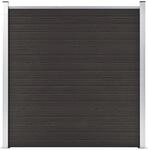 Zaunelement Wpc 180x186 Cm Schwarz - Vidaxl