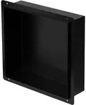 Wandnische Aus Edelstahl, 30x30x10 Cm, Schwarz, Duschnische, Randlos, Einbauregal,