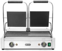 Hendi - Kontaktgrill - Doppelversion, Halb Glatt, Halb Gerillt, 230v/3600w,