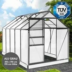 Gew&auml;chshaus Aluminium Mit Fundament Rostfrei T&uuml;v Gepr&uuml;ft 6mm Platten 310x190x195cm