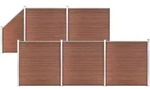 Vidaxl - Wpc Zaun-set 5 Quadrate + 1 Schr&auml;ge 965x186 Cm Braun