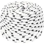 Vidaxl Braided Boat Rope White 6 Mmx100 M Polyester