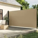 Seitenmarkise Ausziehbar Beige 200x500 Cm Vidaxl